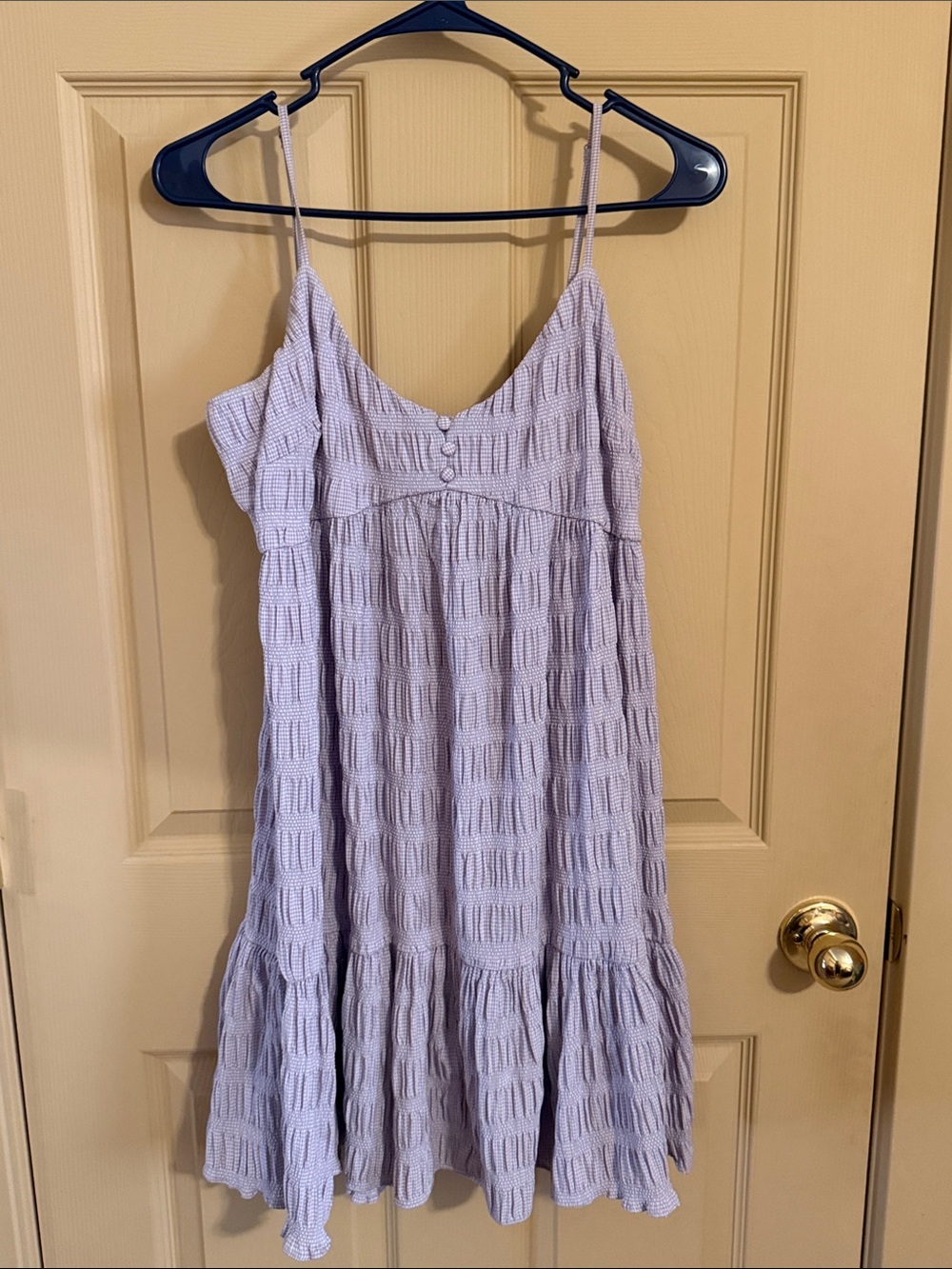 Women’s Lavender Smocked Sundress with Spaghetti Straps